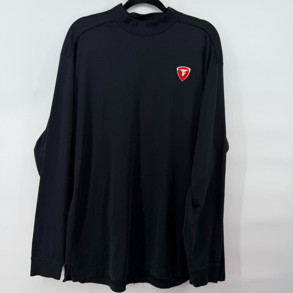 Cutter & Buck CB DryTec Black Long Sleeve Shirt Firestone Logo XXL